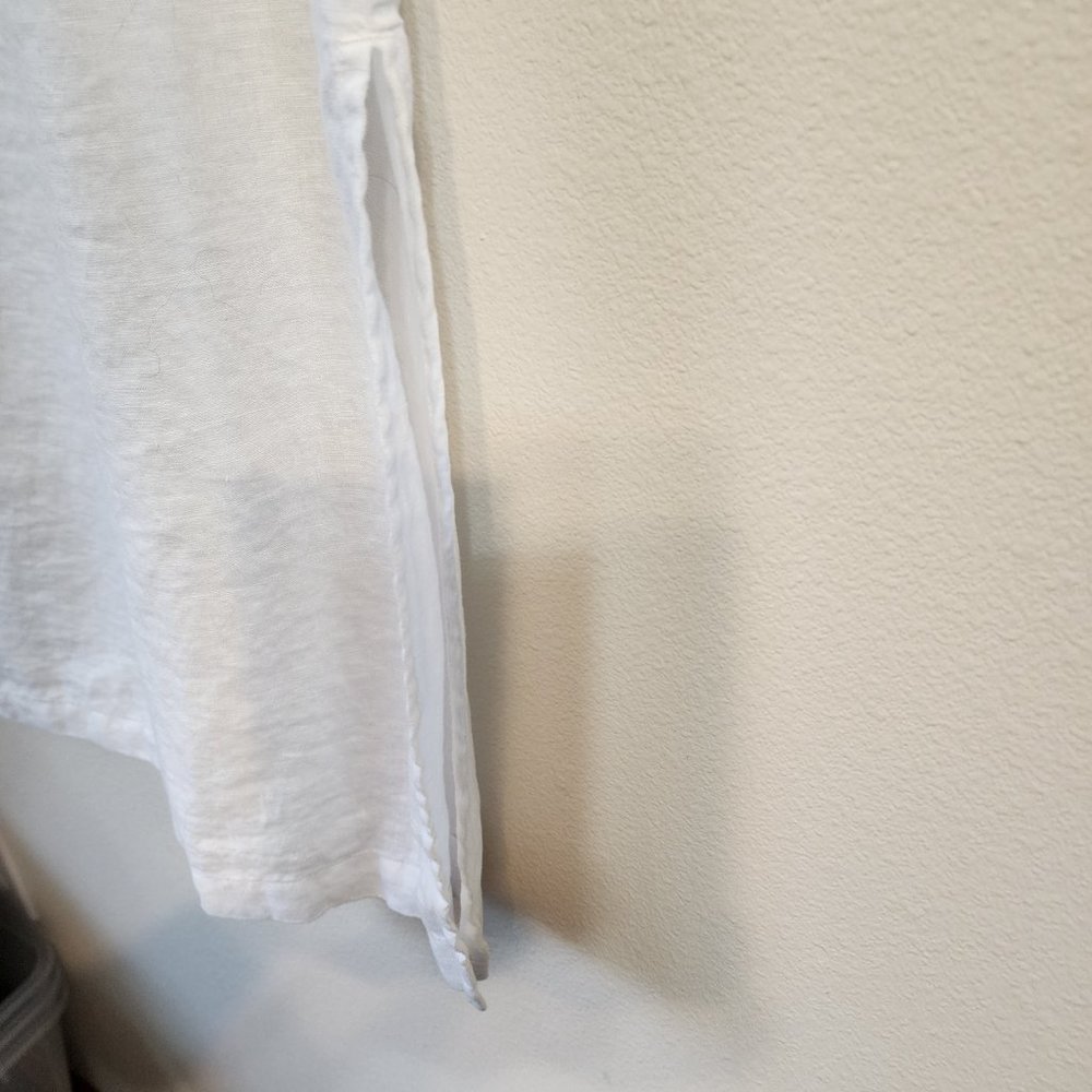 J.Jill Pure Linen Women Sleeveless Maxi Dress Sz XS White, Layer, Slit, Classic - Picture 7 of 14